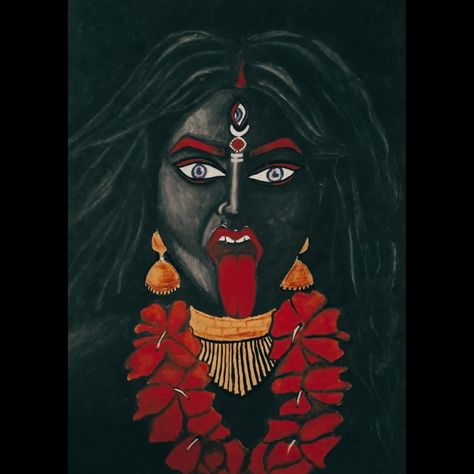 Rangoli Designs For Kali Chaudas, Chaudas Rangoli, Kali Chaudas Rangoli, Kali Images, Ma Kali, Goddess Kali Images, Mother Kali, Kali Mata, Kali Ma