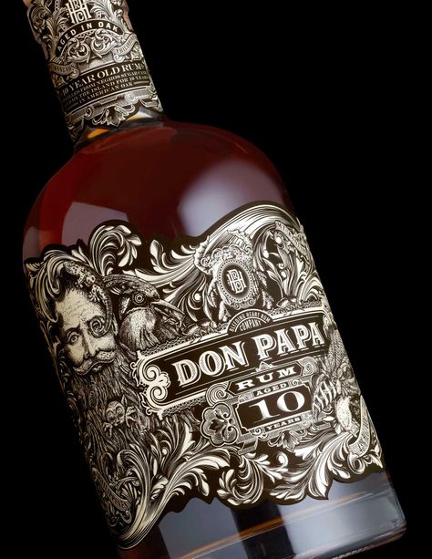 Packaging Design Trends, Alcohol Packaging, Cool Packaging, Alcohol Bottles, Beer Packaging, Drinks Design, Ornate Design, Packaging Labels Design, Beverage Packaging