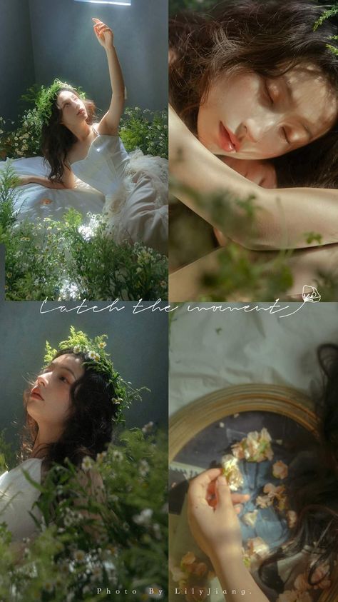 Friendly Pose Reference, Photoshoot With Plants, Fairy Theme Photoshoot, Magical Photoshoot, Ethereal Photoshoot, Ethereal Photography, Fairytale Photoshoot, Debut Photoshoot, Fairy Photoshoot