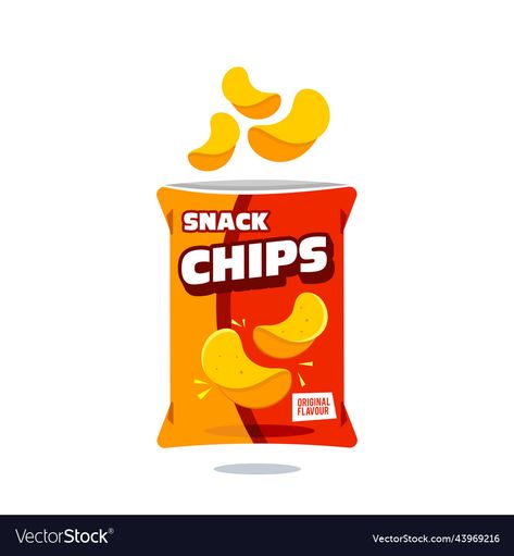 Bag Of Chips Illustration, Snack Branding, Plastic Packaging Design, Packaging Design Illustration, Potato Snack, Pizza Branding, Snack Brands, Potato Snacks, Men Logo