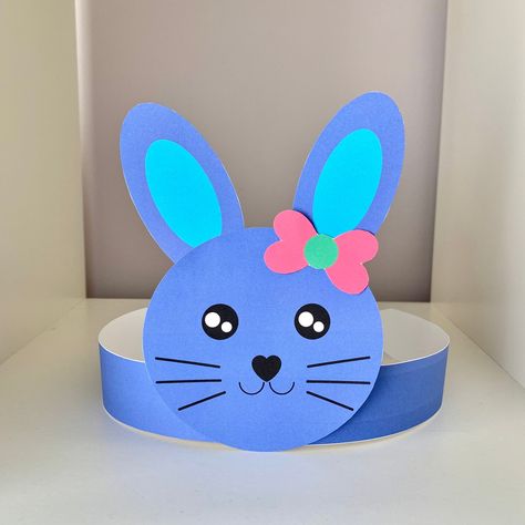 Easter Paper Crafts, Easter Crafts Preschool, Easter Crafts For Toddlers, Easter Arts And Crafts, Headband Crafts, Rabbit Crafts, Bunny Head, Easy Easter Crafts, Animal Crafts For Kids