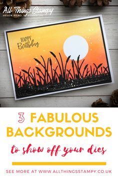 Stampin Up Background Techniques, Inked Background Cards, Stampin Up Sunset Cards, Stampin Up Masking Technique, Men’s Birthday Card Ideas, Stampin Up All That Dies, Silhouette Cards Ideas, Masculine Stampin Up Cards, Card Background Ideas