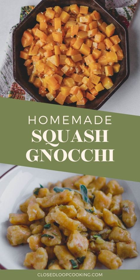 Winter Gnocchi Recipe, Healthy Winter Food, Healthy Gnocchi Recipes, Healthy Gnocchi, Gnocchi Recipes Healthy, Roasted Winter Squash, Butternut Squash Gnocchi, Squash Gnocchi, Dinner List