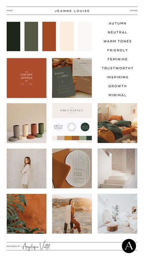 Brand Identity Template, Brand Mood Board, Branding Mood Board Inspiration, Business Branding Inspiration, Design Brand Identity, Branding Mood Board, Brand Color Palette, Mood Board Inspiration, Mood Board Design