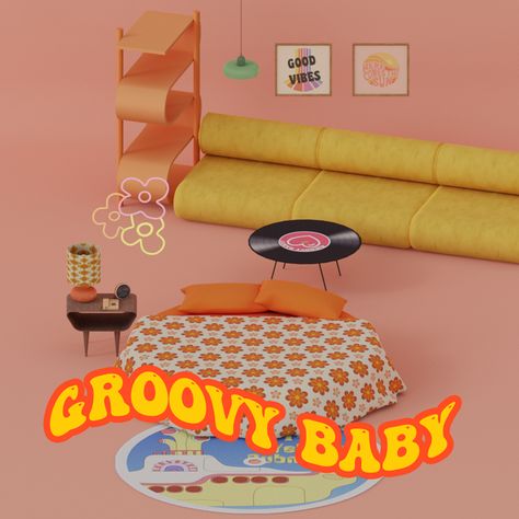 Sims 4 Groovy Furniture, Sims 4 Cc Groovy Furniture, Sims 4 70s Cc Furniture, Sims Tattoo, Los Sims 4 Mods, Sims Furniture, Ts4 Mods, Cc Sims4, The Sims 4 Pc