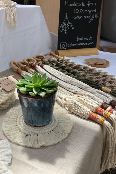 Boho Market Stall, Macrame Display, Macrame Sale Display, Macrame Craft Booth, Macrame Festival Decor, Macrame Market Display, Macrame Selling Stand, Macrame Vendor Booth, Macrame Booth Display