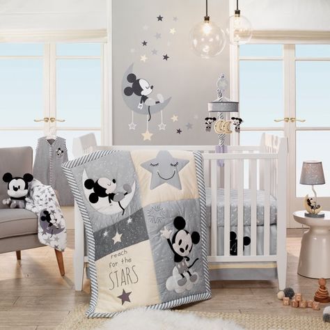 Baby Room Design Ideas, Mickey Mouse Wall Decals, Disney Baby Nurseries, Mickey Mouse Nursery, Casa Disney, Lambs & Ivy, Baby Mickey Mouse, Disney Nursery, Baby Nurseries