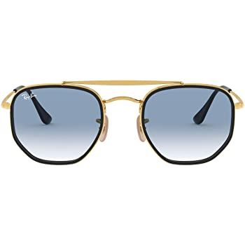 Ray-Ban Marshall Ii unisex sunglasses make an instant impact. #sunglasses #designersunglasses #womensunglasses #promotion Light Blue Gradient, Hexagonal Sunglasses, Used Tires, Metal Glasses, Luxury Eyewear, Guess By Marciano, Triangle Design, Canadian Tire, New Tyres