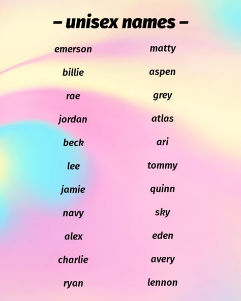 #names #babynames #namesforboys #namesforgirls Enby Names, Gender Fluid Names, Plushie Names, Tomboy Names, Non Binary Names, Character Sheet Writing, Names For Ocs, Unisex Names, Oc Names