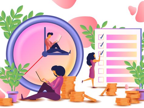 Hi to all! This is my first illustration on Dribble.  This illustration depicts team work with time management I hope you like it Time Management Photo, Time Management Illustration, Support Illustration, Business Illustrations, Let Go Of Everything, Conceptual Illustration, To Start A Business, All This Time, Graduation Project