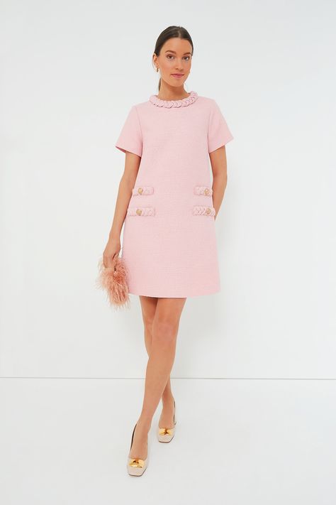 Blossom Pink Tweed Jackie Dress | Tuckernuck Tweed Maternity Dress, Jackie 2016, Cute Work Outfit, Pink Tweed Dress, Timeless Closet, Jackie Dress, Mod Look, Designed Shoes, Pink Tweed