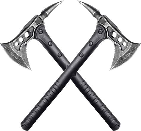 Amazon.com : JXE JXO Camping Axe, Throwing Tactical Tomahawk with Spike, Survival Hatchet with Sheath, Nylon Fiber Handle for Outdoor Survival Hiking Camping （2 Pack） : Sports & Outdoors Survival Hatchet, Tactical Tomahawk, Kitchen Knives Handmade, Handmade Chef Knife, Engraved Pocket Knives, Laser Engraved Gifts, Wooden Bow, Camping Tools, Leather Roll