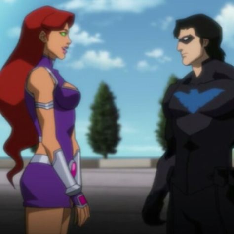 Starfire And Nightwing, Dc Couples, Nightwing And Starfire, Original Teen Titans, Teen Titans Fanart, I'm Batman, My Shadow, Teen Titan, Disney Characters Videos