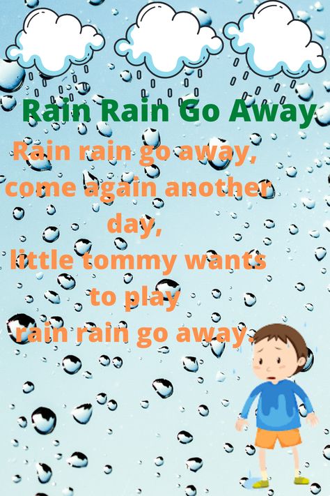 Rain Rhymes, Weather Songs, Weather Song, Rhymes Lyrics, Nursery Rhymes Lyrics, English Rhymes, Songs For Toddlers, Cover Picture, Going To Rain