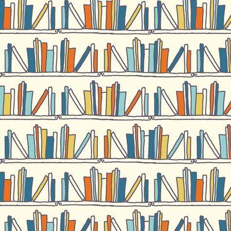 Book fabric! Bookshelf Pattern, Strip Quilts, Kids Fabric, Patchwork Fabric, Buy Fabric, Organic Fabrics, The Library, Fabric Swatches, Quilt Fabric