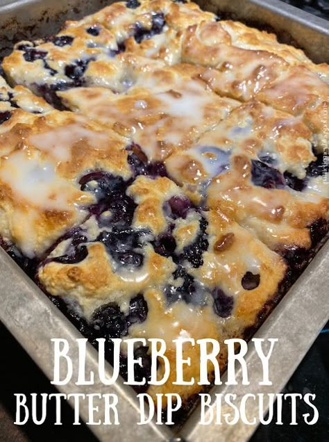 Butter Dip Biscuits, Blueberry Butter, Blueberry Biscuits, Blueberry Desserts, Breakfast Sweets, Homemade Biscuits, Potato Pie, Blueberry Cake, Blueberry Recipes