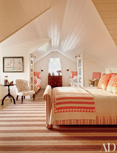 Bunk Rooms, Victorian Interiors, Attic Bedrooms, Attic Renovation, Attic Spaces, Attic Remodel, Attic Bedroom, Hamptons House, Attic Rooms