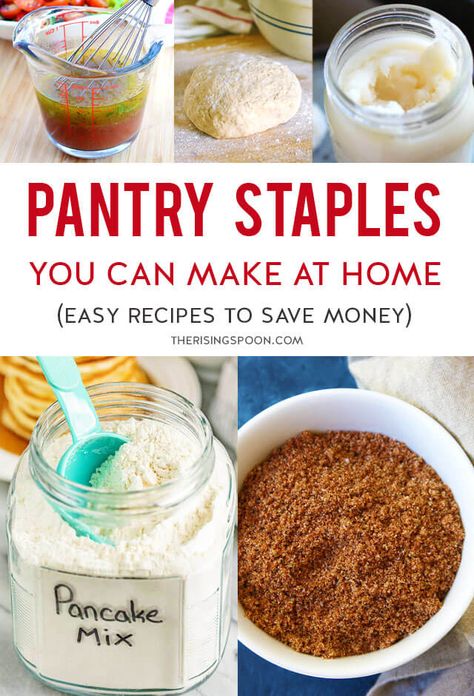 How To Make Home Cleaning Products, Homemade Meal Prep, Food To Make Instead Of Buying, Things To Make Homemade Food, Pantry Staples From Scratch, Bulk Pantry Staples, Pantry Food Recipes, Homesteading Food Recipes, Food To Make Instead Of Buy