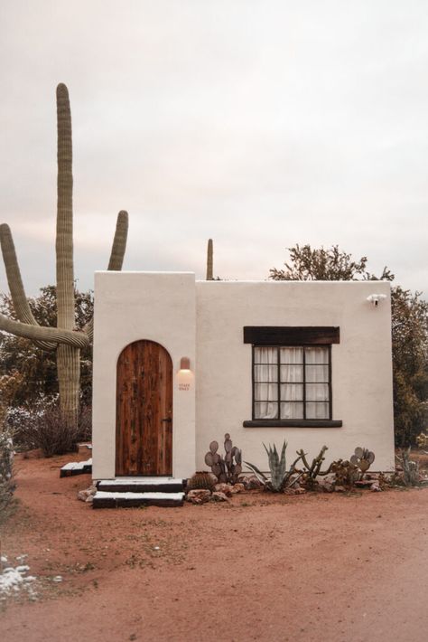 Five Years of JTH Tucson – The Joshua Tree House Two Story Desert House, Joshua Tree Style Home, Joshua Tree Homes, Small Adobe House Plans, Adobe Tiny House, Modern Southwest Home Exterior, Arizona House Aesthetic, Modern Desert Home Exterior, Arizona Homes Exterior