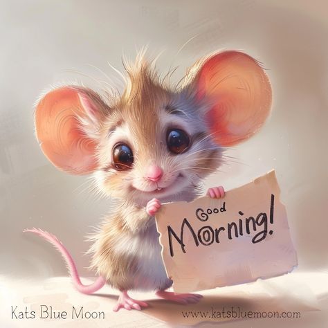 #goodmorning Mouse Puppet, Maus Illustration, Good Morning Funny Pictures, Cute Animal Illustration, Good Morning Funny, Cute Fantasy Creatures, Cute Good Morning, Cute Cartoon Pictures, Favorite Animal