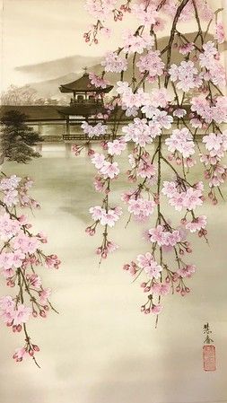 Ohta Shoko and Suiko - Toriizaka Art Traditional Japanese Painting, Become An Artist, Artists Painting, Cherry Blossom Painting, Japan Painting, Chinese Art Painting, Freedom Of Expression, Cherry Blossom Art, Japanese Artwork