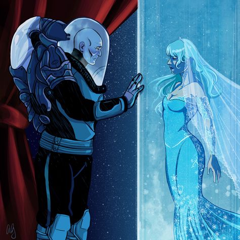 Mr. Freeze & Nora Fries Batman Artwork Nora Fries, Dr Freeze, Heart Of Ice, Mr Freeze, Comic Villains, Univers Dc, Batman Artwork, Dc Villains, Batman Beyond