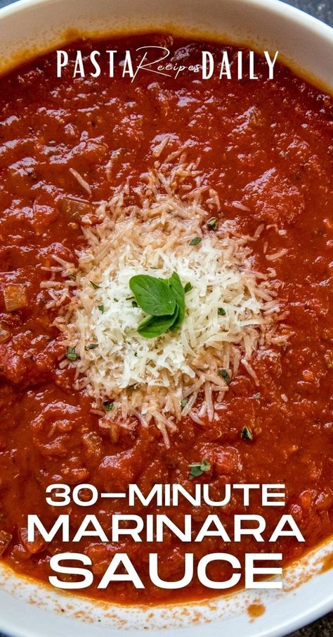 Homemade Marinara Sauce Recipe - Pasta Recipes Daily Ravioli Marinara Sauce, Manara Sauce, Quick Homemade Marinara Sauce, Best Marinara Sauce Homemade, Homemade Arrabiata Sauce, Authentic Pasta Sauce, Diy Marinara Sauce, Home Made Marinara Sauce, Marinara Recipes