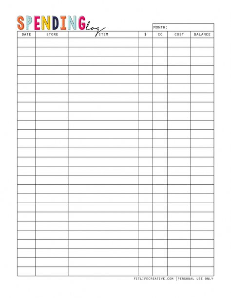 #LifetimeFitnessWillClayton #FitnessPlanner Happy Planner Free Printable, Spending Log, Happy Planner Printables, Diary Template, Happy Planner Cover, Budget Sheets, Spending Tracker, Sheet Template, Budgeting Worksheets