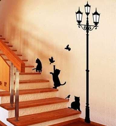 Ancient Lamp, Diy Mural, Stair Stickers, Diy Interior Decor, Diy Wall Painting, Diy Wand, Wall Painting Decor, Wall Paint Designs, Removable Wall Stickers