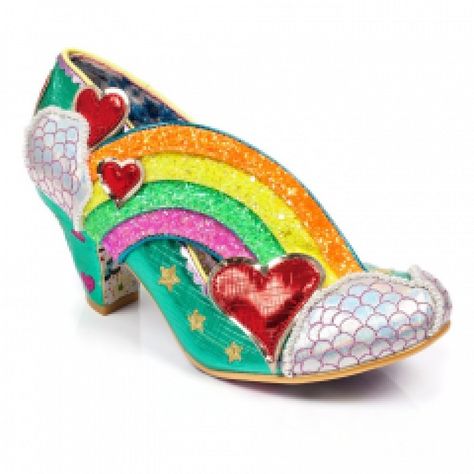 Cabin Crew Shoes, Kidcore Shoes, Jjba Fashion, Muppet Characters, Irregular Shoes, Diy Glitter Shoes, Quirky Shoes, Night Shoes, Rainbow Heels