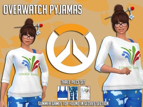 tashamaria's Overwatch Mei Pyjama Set Sims 4 Cc Overwatch, Overwatch Sims 4 Cc, Sims 4 Overwatch, Overwatch Mei, Sims 4 Anime, Tumblr Sims 4, Sims 4 Dresses, Summer Games, Cc Sims