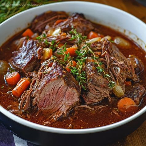 A slow-cooked Italian pot roast simmered with aromatic vegetables, red wine, and herbs for a savory and tender meal. Italian Pot Roast, Classic Pot Roast, Italian Roast, Recipes Italian, Baked Asparagus, Roast Beef Recipes, Classic Italian Dishes, Pot Roast Recipes, Comfort Dishes