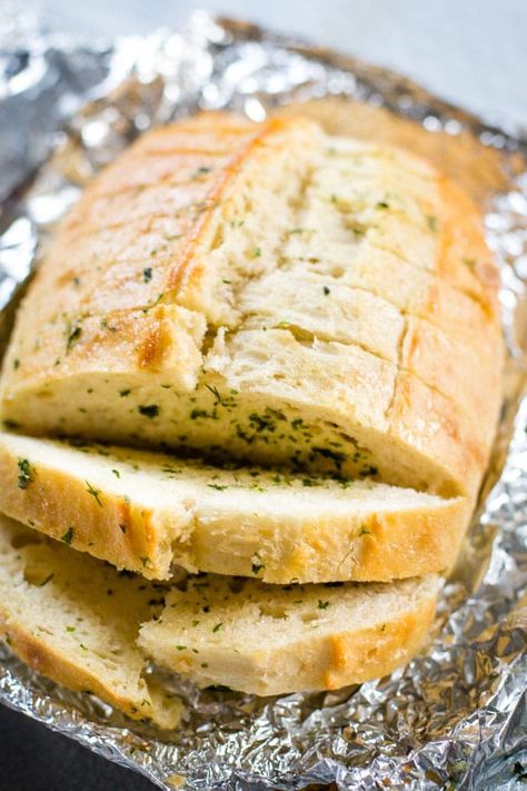 French Bread Garlic Bread, Simple Garlic Bread Recipe, Simple Garlic Bread, Cleverly Simple, Easy Garlic Bread Recipe, Garlic Butter For Bread, Bread Garlic, Homemade Garlic Bread, French Bread Recipe