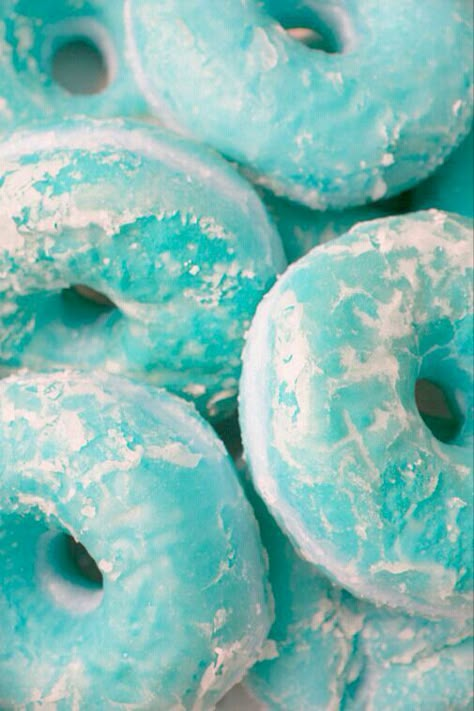 Turquoise Aesthetic, Blue Donuts, Pastel Cupcakes, Petra Collins, Everything Is Blue, Aqua Mint, Blue Food, Shades Of Turquoise, Bleu Turquoise