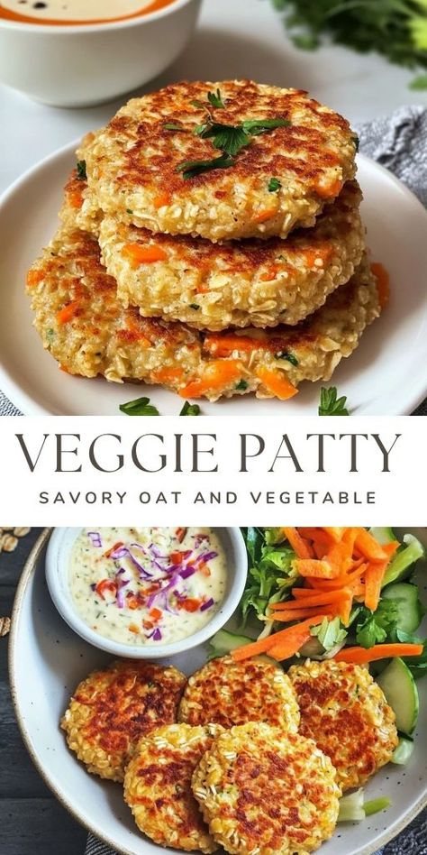 Savory Oat and Vegetable Patties Ingredients: 1 cup (90g) rolled oats 2 tablespoons (30g) yogurt 1 egg 100 ml (1/2 cup) water 1 onion, finely chopped 100g (1 medium) carrot, grated #Patties #Veggie Steel Oats, Oats Breakfast, 15 Minute Meals, Oats Recipes, Weeknight Dinner, Quick Recipes, Easy Snacks, Oats, Veggie Recipes