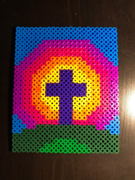 Cross Perler Bead Patterns, Lds Perler Bead Patterns, Christian Perler Bead Patterns, Jesus Perler Beads, Cross Perler Beads, Christian Perler Beads, Perler Bead Nativity, Easter Perler Beads, Rezz Perler