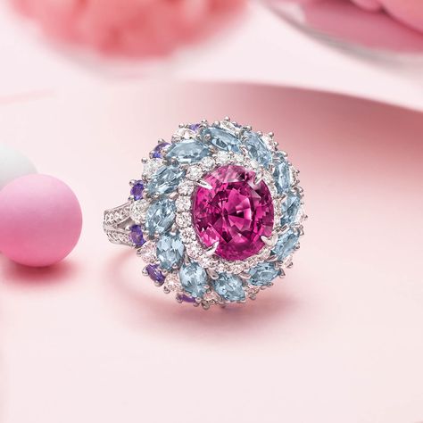 Gem Accessories, Expensive Diamond Rings, Harry Winston Jewelry, Pink Sapphire Jewelry, Rubies And Diamonds, Ring Jewellery Design, Candy Collection, Spessartite Garnet, Candy Jewelry