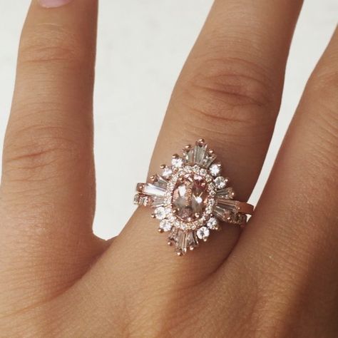 I really like the style of this ring Vintage Engagement Rings Rose Gold, Engagement Rings Rose Gold, Engagement Rings Rose, Engagement Ring With Wedding Band, Ring With Wedding Band, Heidi Gibson, Rings Rose Gold, Silver Claddagh Ring, The Bling Ring