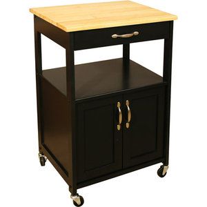 $119 Catskill Craftsmen Kitchen Trolley, Black Butcher Block Kitchen Cart, Angled Kitchen, Kitchen Trolley Cart, Bench Kitchen, Curved Kitchen, Rolling Kitchen Cart, Butcher Block Kitchen, Butcher Block Top, Craftsman Kitchen