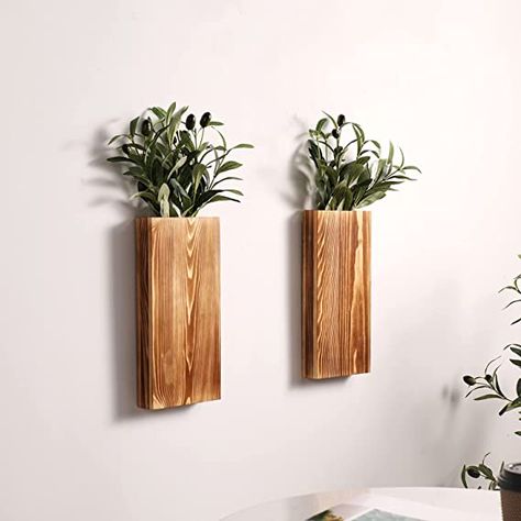 Wood Wall Planter, Wood Wall Pocket, Wall Plants Indoor, Living Wall Indoor, Hanging Wall Vase, Wall Flower Vases, Hanging Vase, Indoor Plant Wall, Wall Planters Indoor