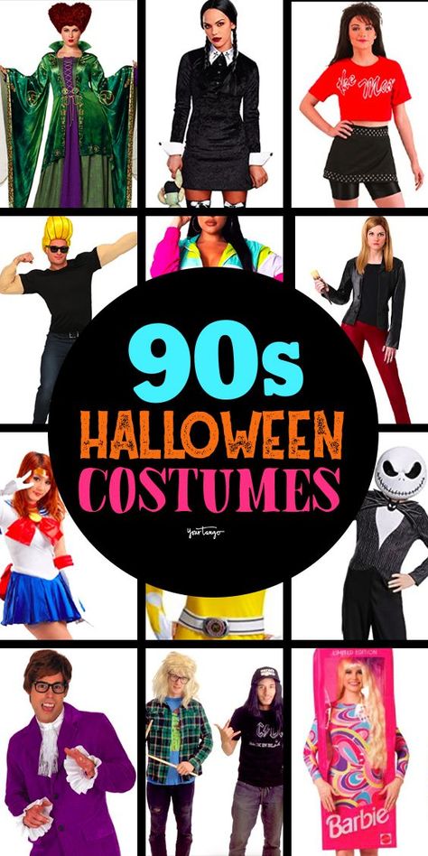 Looking for some Halloween inspo from the best decade? Try one of these 90s DIY costume ideas! Best 90s Costumes, 90s Costume Ideas, 90s Couples Costumes, 90s Dress Up, 90s Fancy Dress, Diy Costume Ideas, Cartoon Halloween Costumes, Decades Costumes, 80s Halloween Costumes