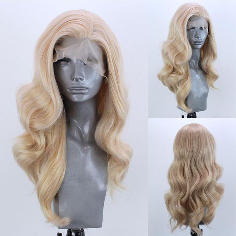 Webster Wigs, Blonde Wavy Hair, Drag Queens, Synthetic Lace Wigs, Cosplay Costume, Golden Blonde, Blonde Wig, Wigs Hair Extensions, Wig Accessories