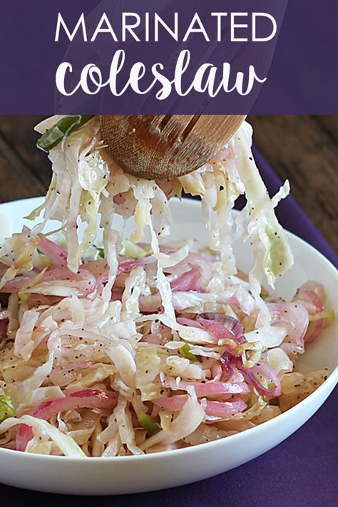 Marinated Coleslaw, Marinated Slaw, Vinegar Based Coleslaw, Easy Cole Slaw, Vinegar Based Coleslaw Recipe, Yummy Coleslaw Recipe, Best Coleslaw, Vinegar Coleslaw, Best Coleslaw Recipe