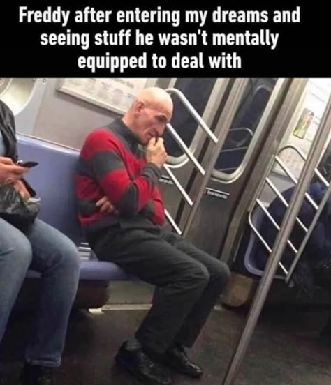 Horror Movies Funny, Funny Horror, On The Train, Freddy Krueger, Very Funny Pictures, Really Funny Joke, Hysterically Funny, Internet Funny, Quick Jokes