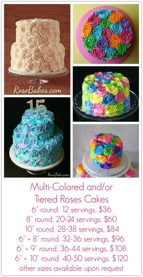 Rose Bakes | How to Charge for Cakes | http://rosebakes.com Cake Pricing Chart, Cake Pricing Guide, Cake Roses, Cakes To Make, Cake Pricing, Cake Sizes, Birthday Desserts, Baking Business, Cake Business