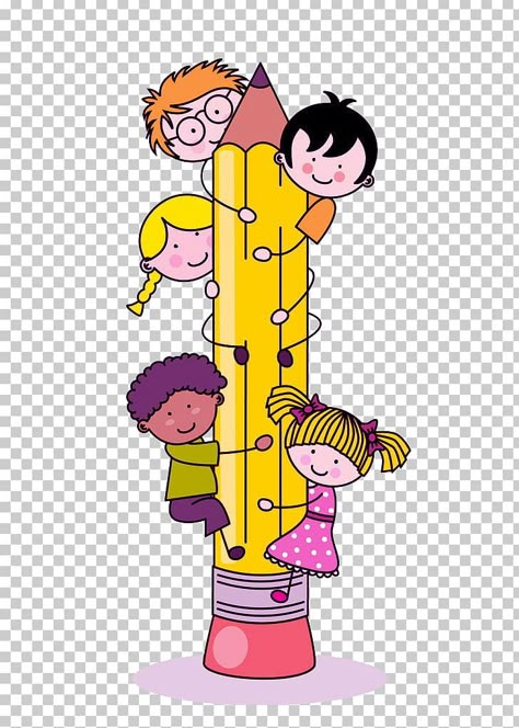 Pencil Picture, Vector Free Png, Pencil Cartoon, Children Day, Kids Cartoon, Children's Day, Children Clipart, Cool Kids Png, Pencil Clip Art