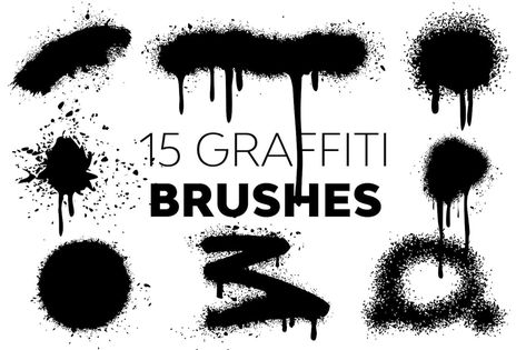 Graffiti Brushes Brush Photoshop, Brushes For Photoshop, Paint Splash, Graffiti Wall, Photoshop Brushes, Paint Brushes, Digital Painting, Graffiti, Lab