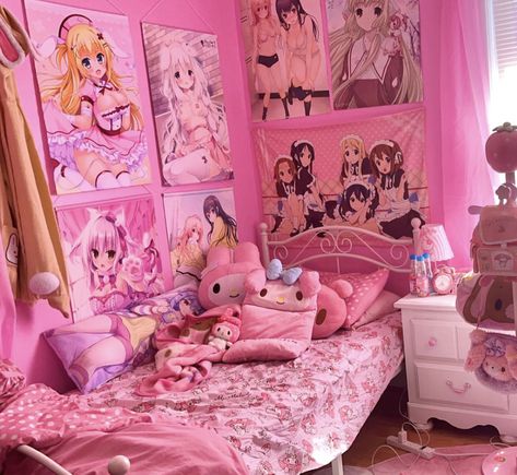 Gyaru Bedroom, Gyaru Room, Cutecore Room, Otaku Room, Charmmy Kitty, Toy Toy, Princess Room, Cute Room Ideas, Types Of Rooms