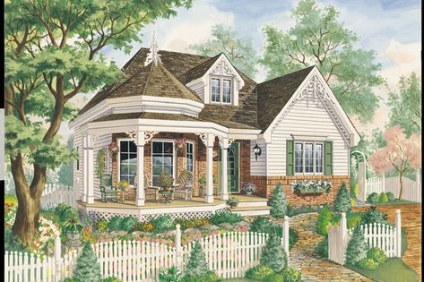 Plan #25-4770 - Houseplans.com Craftsman Modern, Victorian House Plans, Victorian Style House, Southern House, Mediterranean House, House Plans One Story, Plans Architecture, Plans House, Casas Coloniales