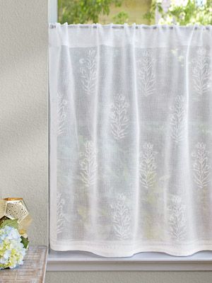 Luxury Indian Bedding Decorative Handmade Unique India Bedding White Kitchen Curtains, White Valance, Orange Curtains, White Cafe, Small Window Curtains, Dining Room Curtains, White Sheer Curtains, Cottage Style Decor, Sheer Curtain Panels